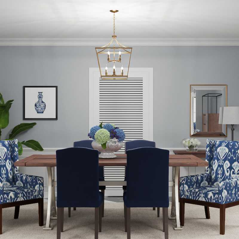 Coastal Dining Room Design by Havenly Interior Designer Rachel