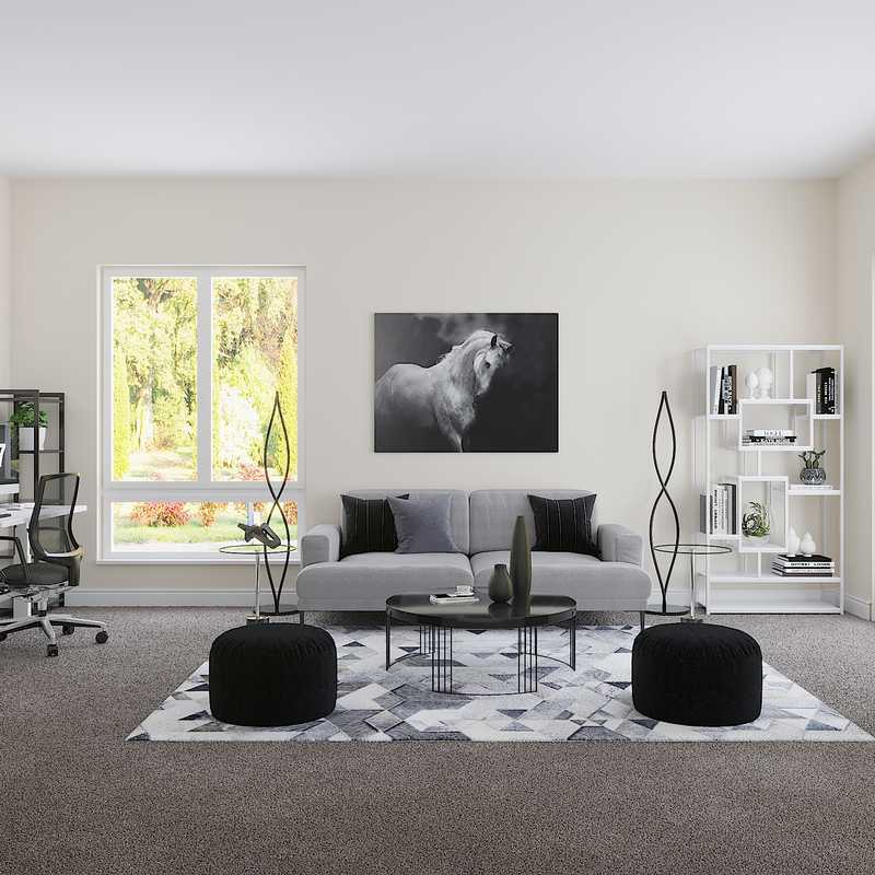 Contemporary, Modern Living Room Design by Havenly Interior Designer Anny