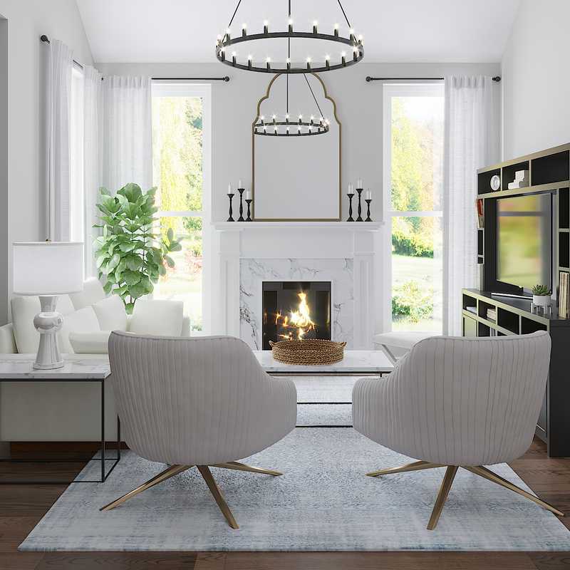 Transitional Living Room Design by Havenly Interior Designer Paige