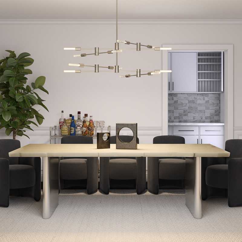 Contemporary, Modern, Minimal Dining Room Design by Havenly Interior Designer Autumn