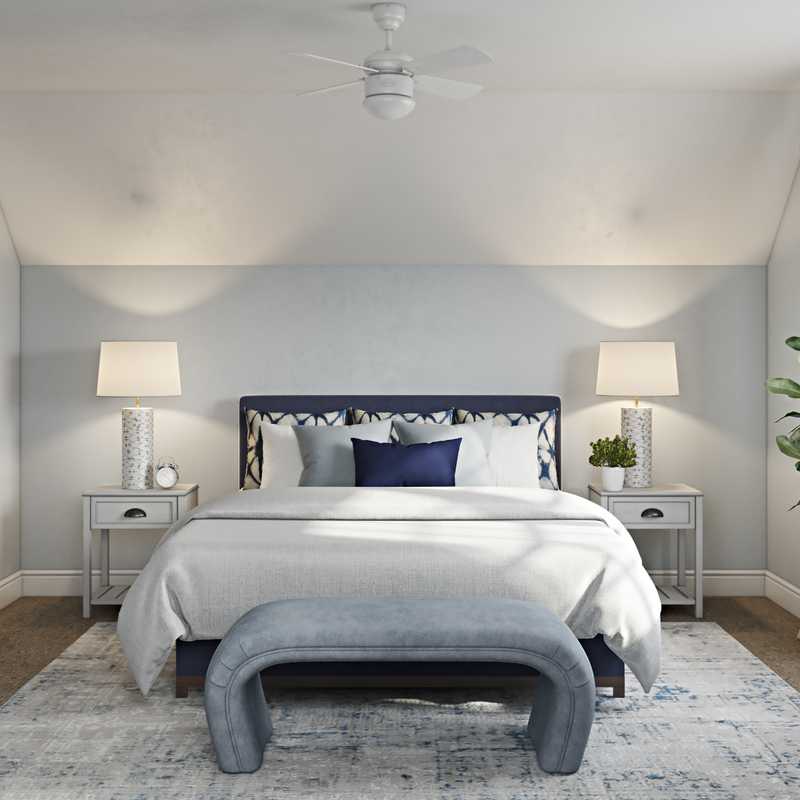 Classic, Coastal, Preppy Bedroom Design by Havenly Interior Designer Lisa