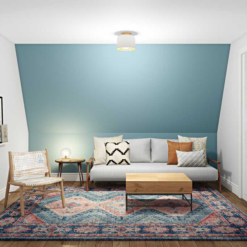 Bohemian, Midcentury Modern Office Design by Havenly Interior Designer Emelia