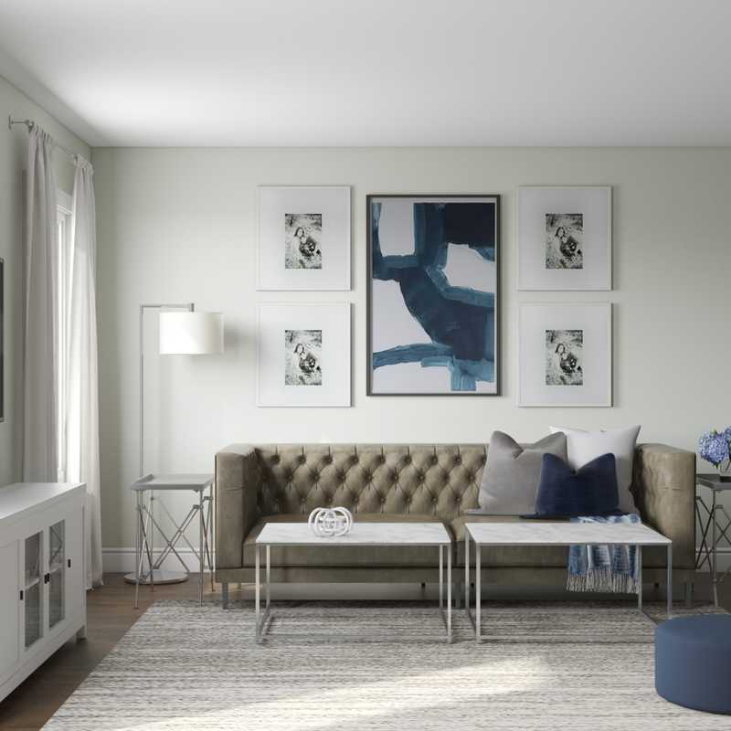 Contemporary, Modern Living Room Design by Havenly Interior Designer Lisa