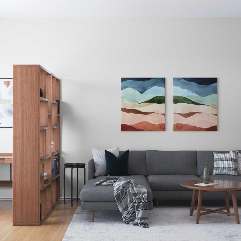 Contemporary Living Room Design by Havenly Interior Designer James