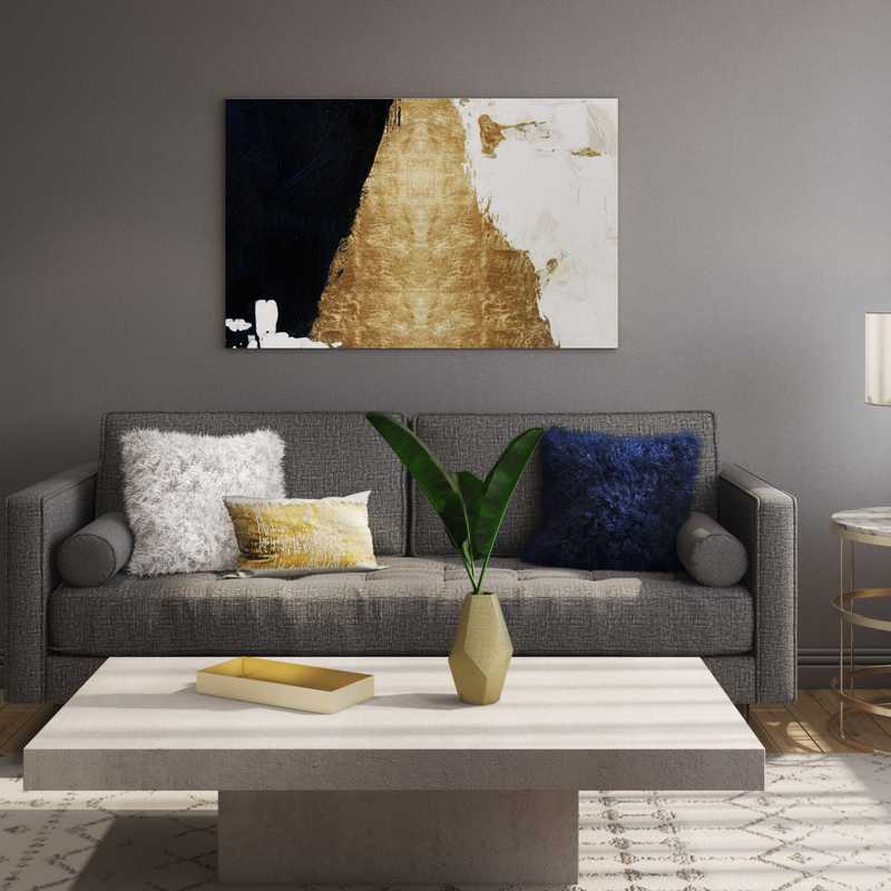 Modern, Glam Living Room Design by Havenly Interior Designer Hayley