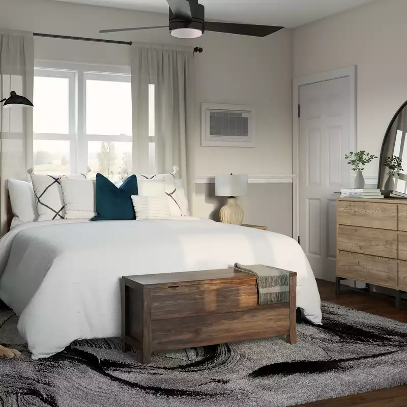 Eclectic, Farmhouse, Rustic Bedroom Design by Havenly Interior Designer Astrid