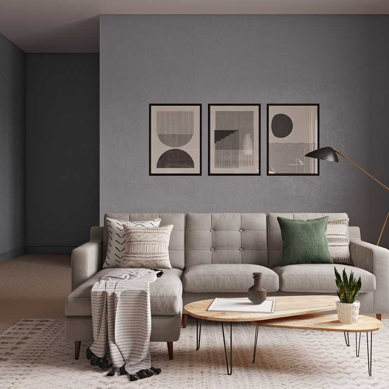 Contemporary, Modern, Midcentury Modern, Scandinavian Living Room Design by Havenly Interior Designer James