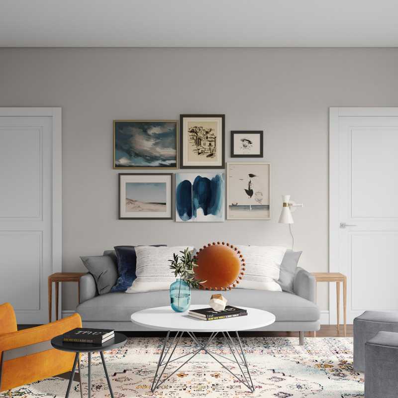 Modern, Midcentury Modern, Scandinavian Living Room Design by Havenly Interior Designer Abi