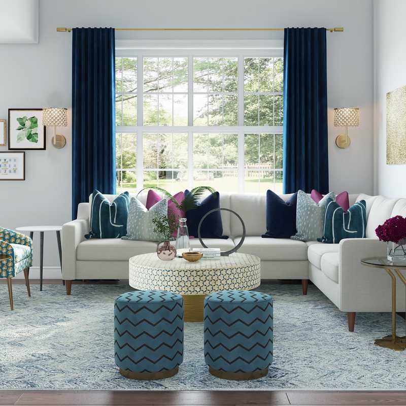 Contemporary, Modern Living Room Design by Havenly Interior Designer Karen