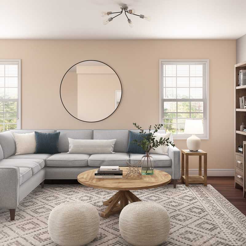Farmhouse Living Room Design by Havenly Interior Designer Tara
