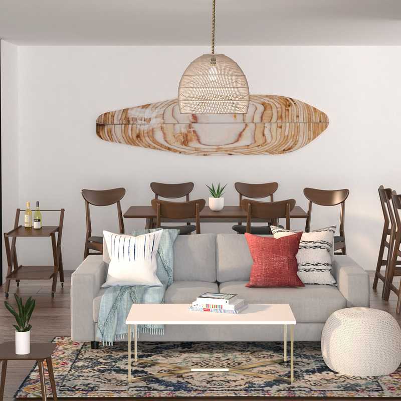 Bohemian, Midcentury Modern, Scandinavian Living Room Design by Havenly Interior Designer Tori