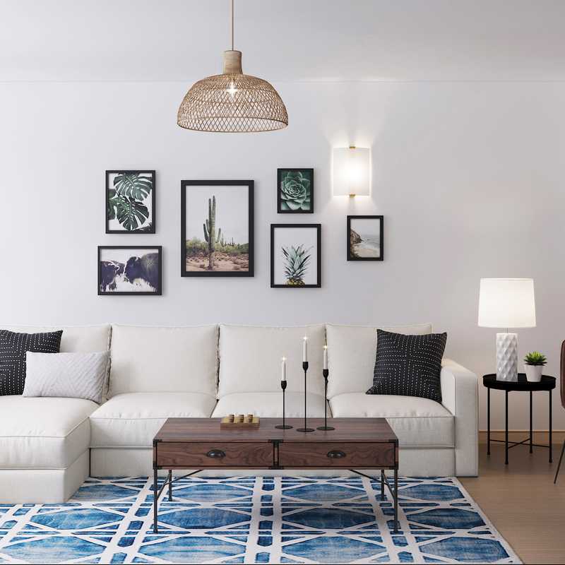 Modern, Eclectic, Bohemian Living Room Design by Havenly Interior Designer Emily