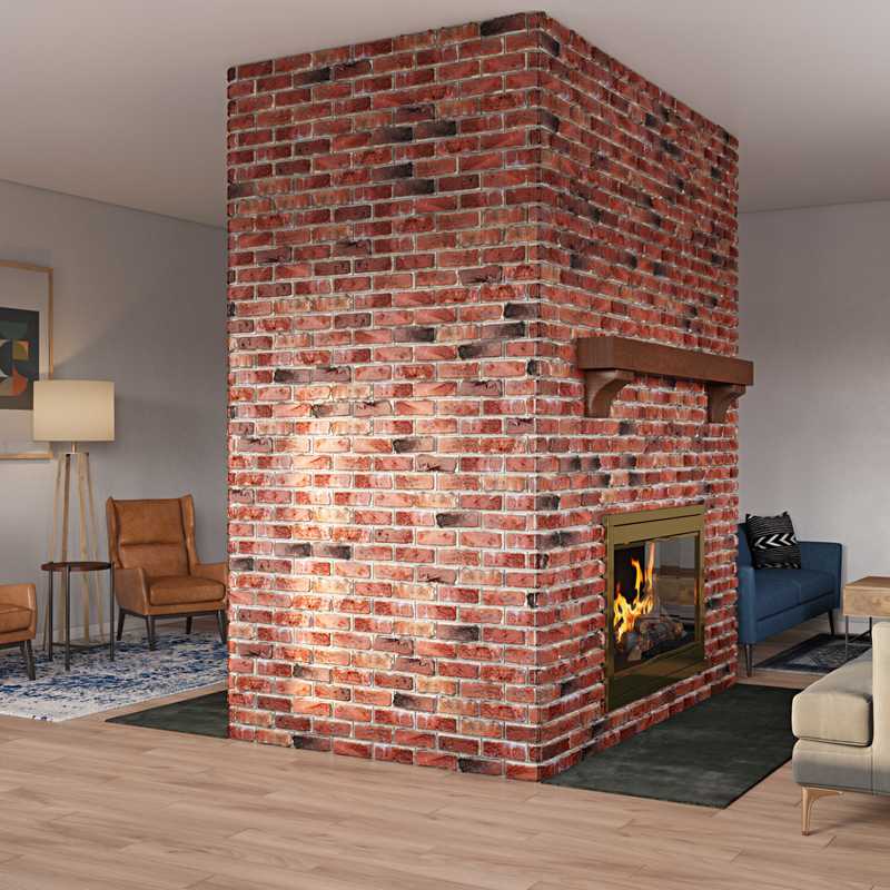 Bohemian, Midcentury Modern Living Room Design by Havenly Interior Designer Cherise