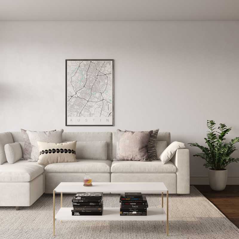 Midcentury Modern, Scandinavian Living Room Design by Havenly Interior Designer Isabella