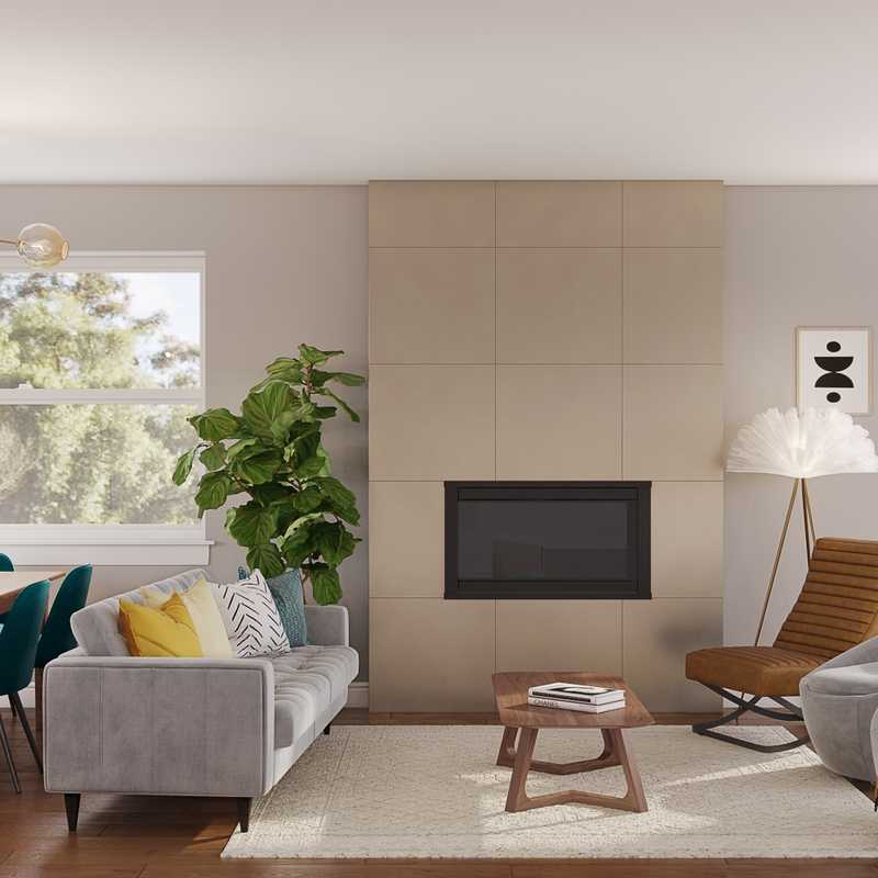 Midcentury Modern, Scandinavian Living Room Design by Havenly Interior Designer Liliana