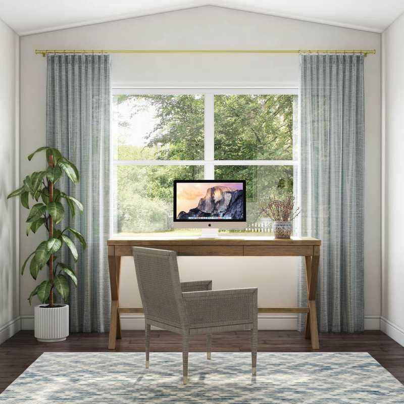 Modern, Coastal, Minimal Office Design by Havenly Interior Designer Michelle