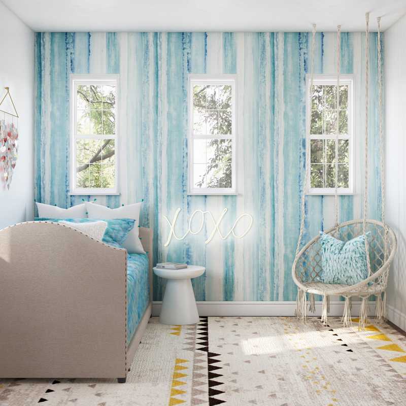 Modern, Glam, Preppy Bedroom Design by Havenly Interior Designer Arissa