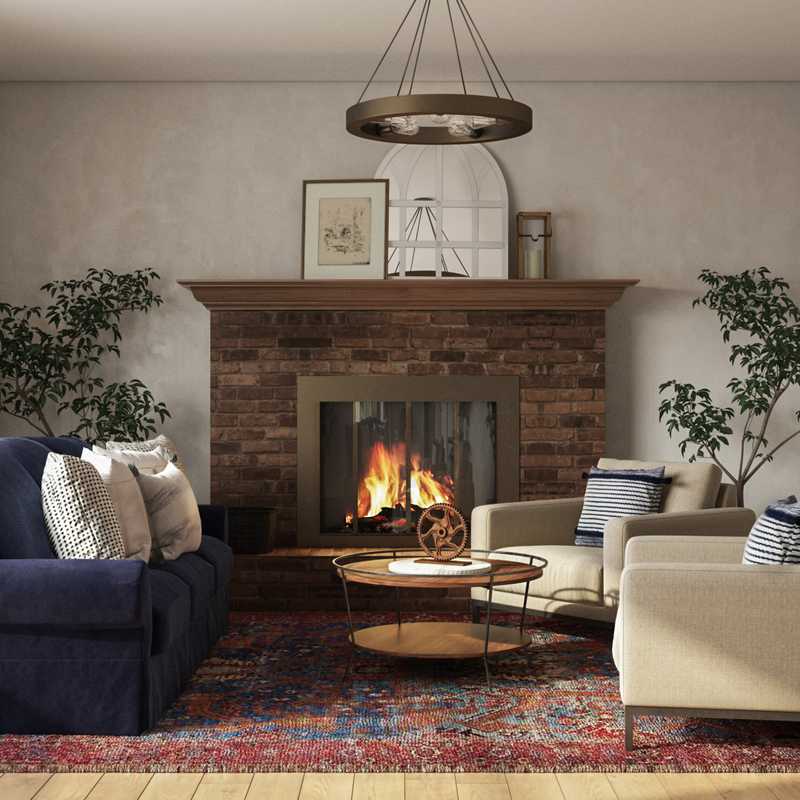 Farmhouse, Global Living Room Design by Havenly Interior Designer Bibi