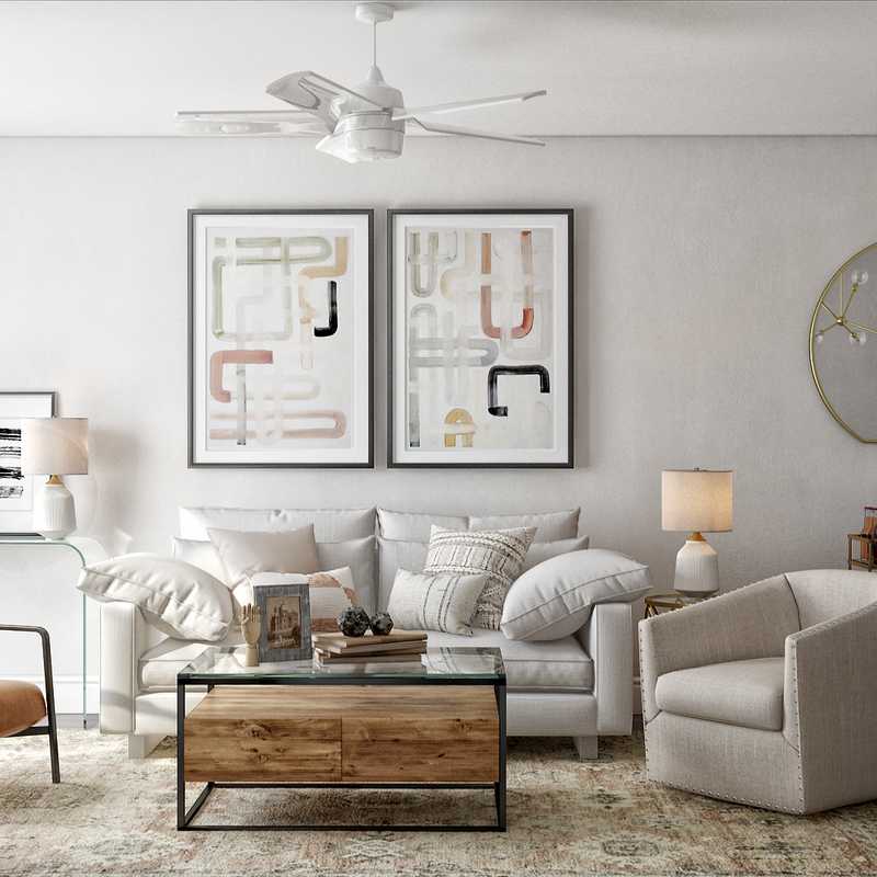 Classic, Eclectic Living Room Design by Havenly Interior Designer Natalie