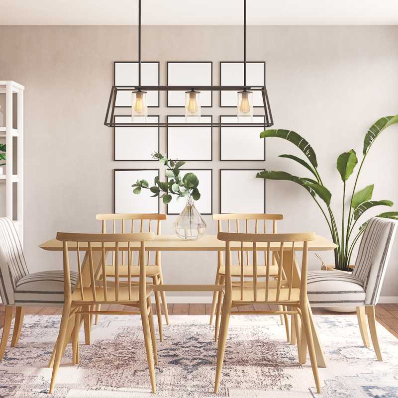 Classic, Coastal, Minimal Dining Room Design by Havenly Interior Designer Amanda