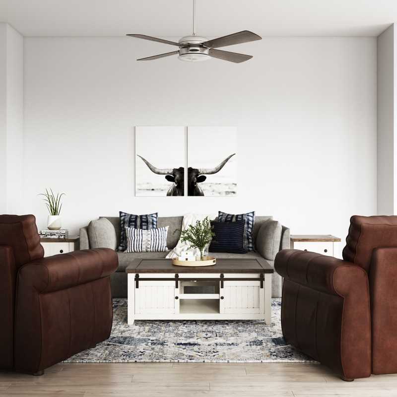 Farmhouse Living Room Design by Havenly Interior Designer Tatiana