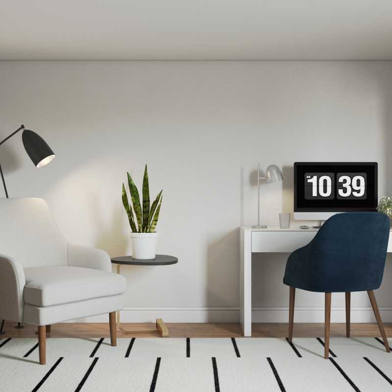 Contemporary, Modern, Minimal Office Design by Havenly Interior Designer Kelcy
