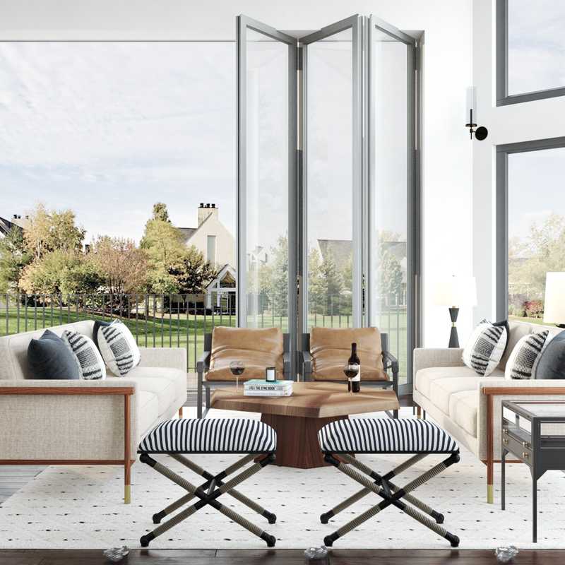 Contemporary, Rustic Living Room Design by Havenly Interior Designer Brady