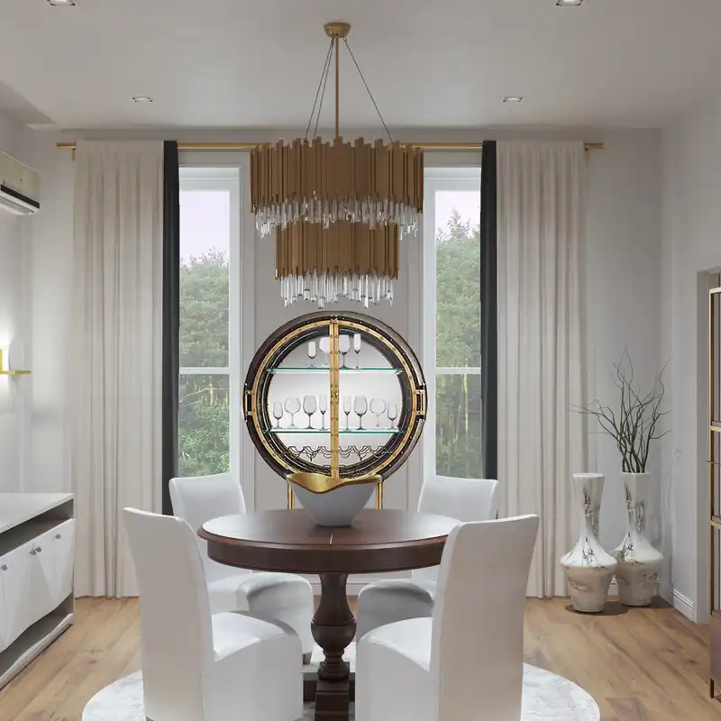 Modern, Glam, Minimal Dining Room Design by Havenly Interior Designer Paulina