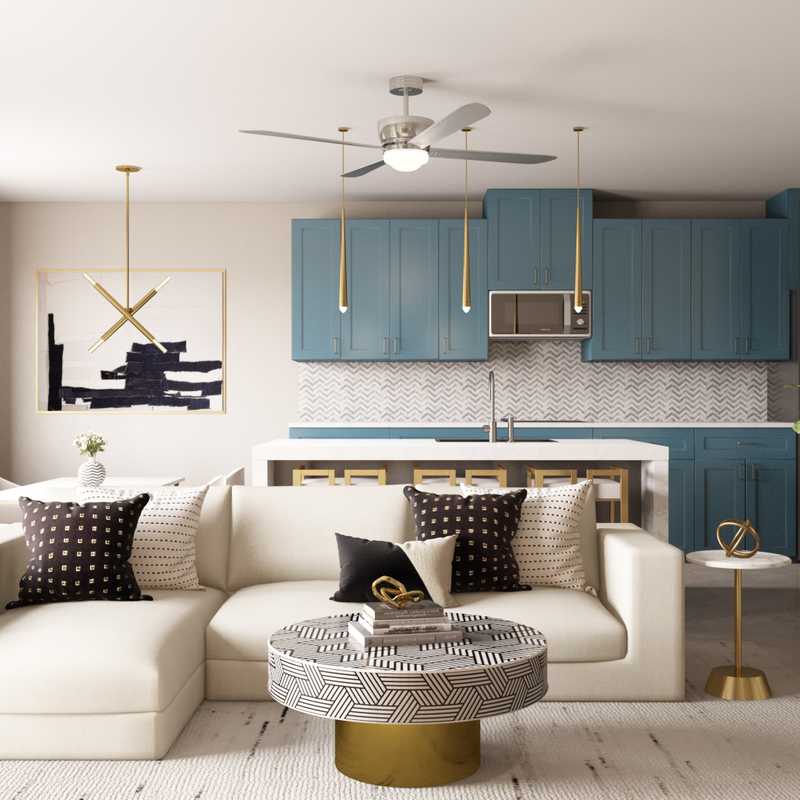 Modern, Glam Living Room Design by Havenly Interior Designer Alex
