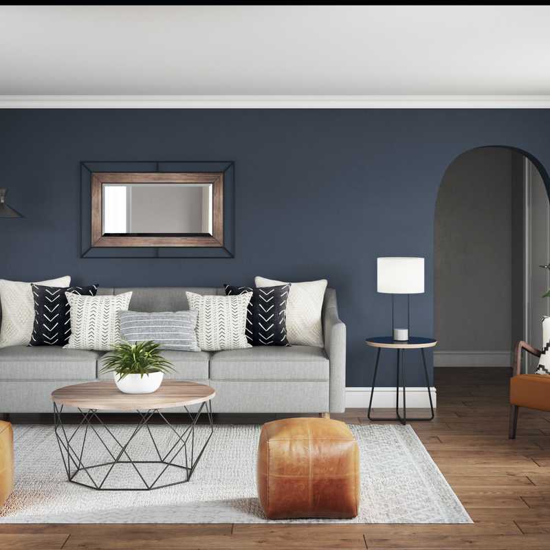 Modern, Industrial Living Room Design by Havenly Interior Designer Moumita