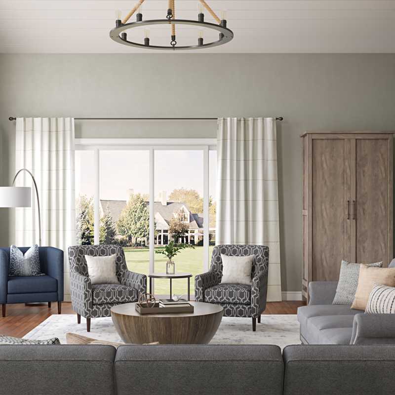 Traditional, Rustic Living Room Design by Havenly Interior Designer Rachel