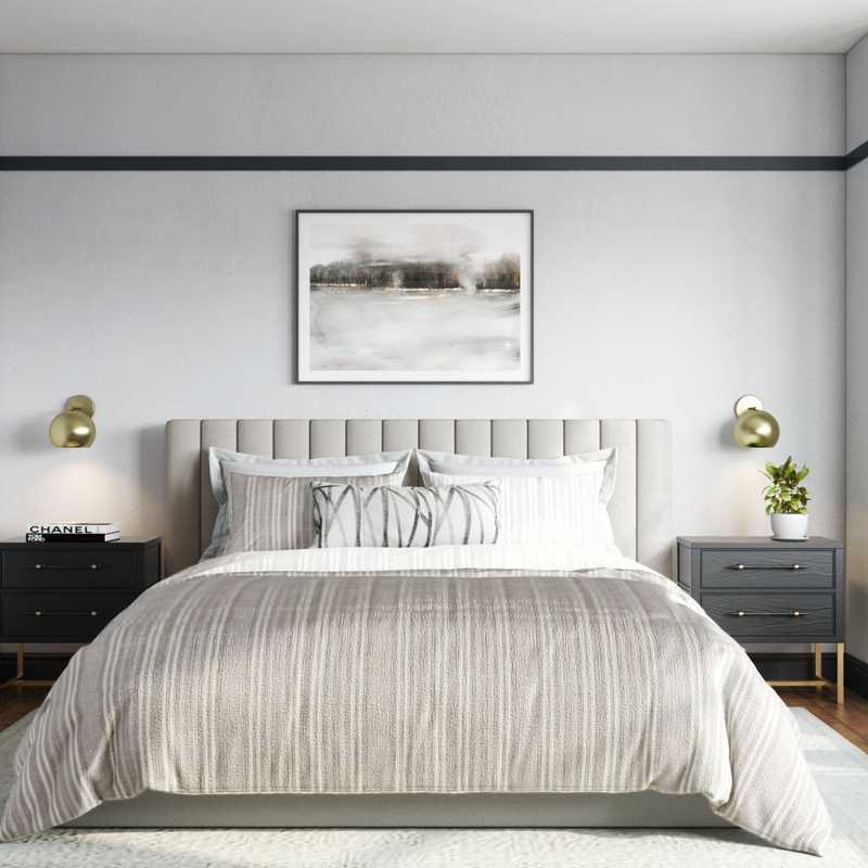 Classic, Transitional, Midcentury Modern Bedroom Design by Havenly Interior Designer Leslie