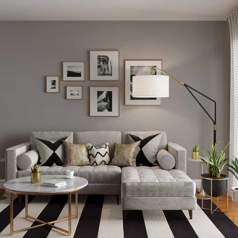 Modern, Industrial, Transitional Living Room Design by Havenly Interior Designer Pamela