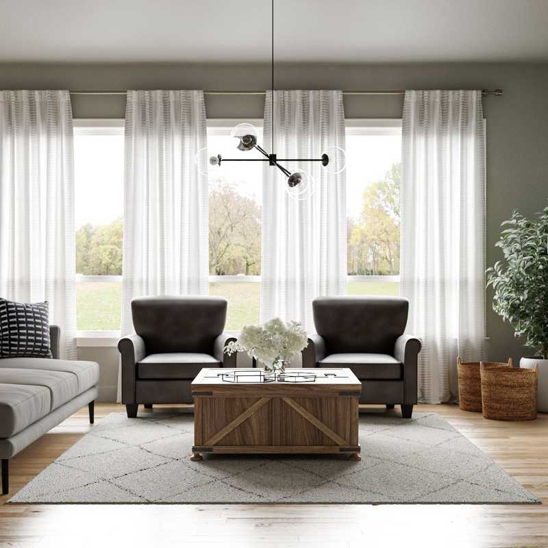 Contemporary, Modern, Farmhouse Living Room Design by Havenly Interior Designer Mariela