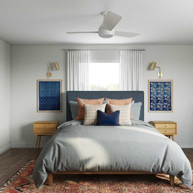 Contemporary, Modern, Midcentury Modern Bedroom Design by Havenly Interior Designer Sophia