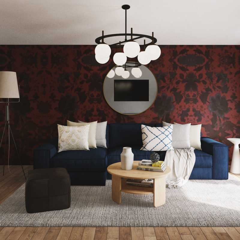 Eclectic, Bohemian, Midcentury Modern Living Room Design by Havenly Interior Designer Waleska