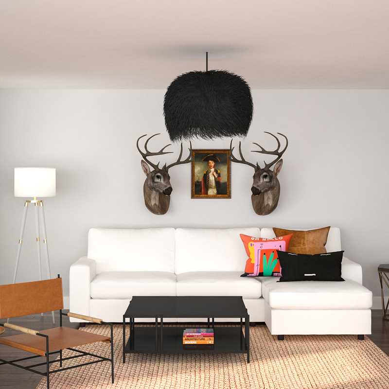 Modern, Eclectic, Bohemian Living Room Design by Havenly Interior Designer Emelia