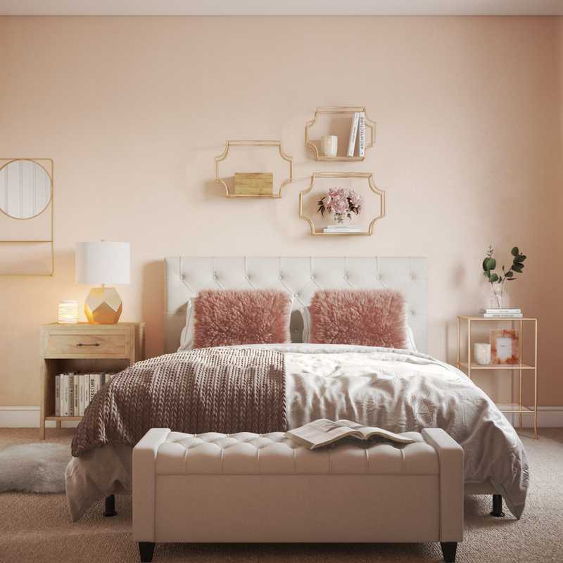 Contemporary, Modern, Glam, Rustic Bedroom Design by Havenly Interior Designer Taylor