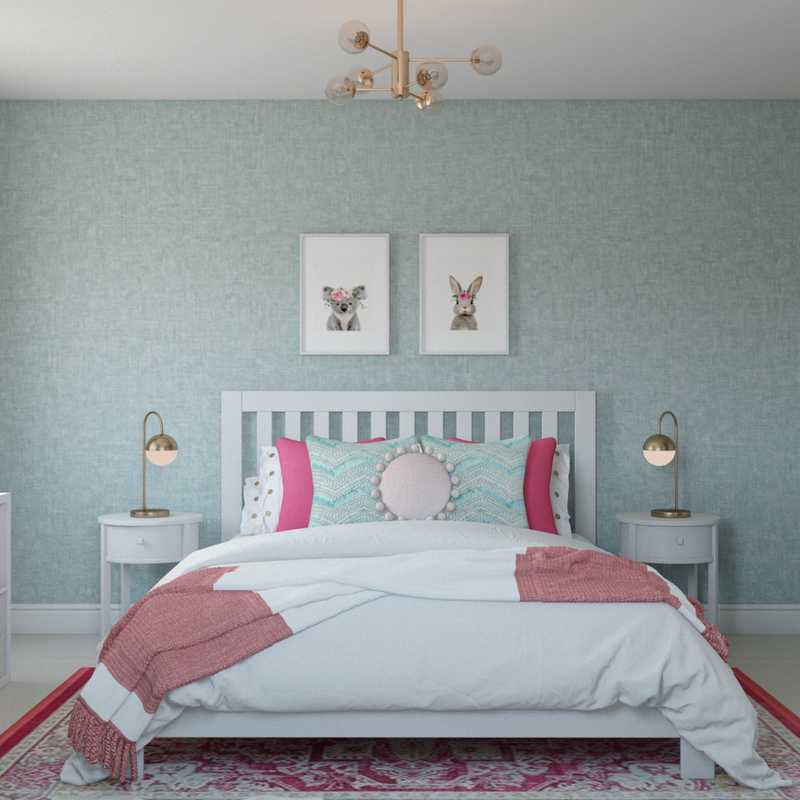Contemporary, Glam, Preppy Bedroom Design by Havenly Interior Designer Fendy