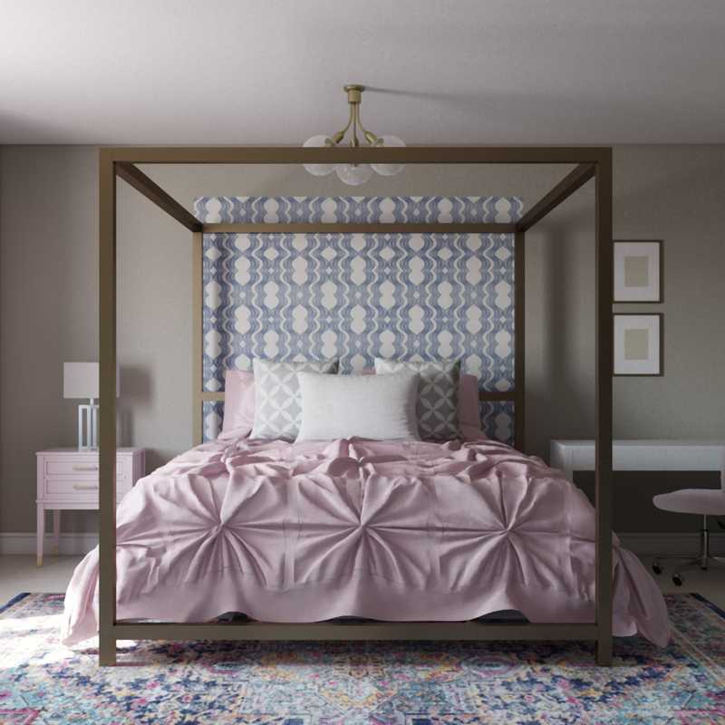 Glam, Transitional Bedroom Design by Havenly Interior Designer Paige