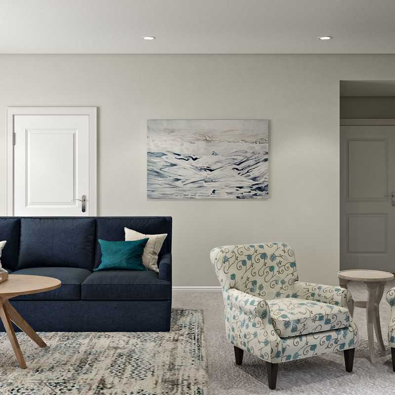 Coastal Living Room Design by Havenly Interior Designer Natalie