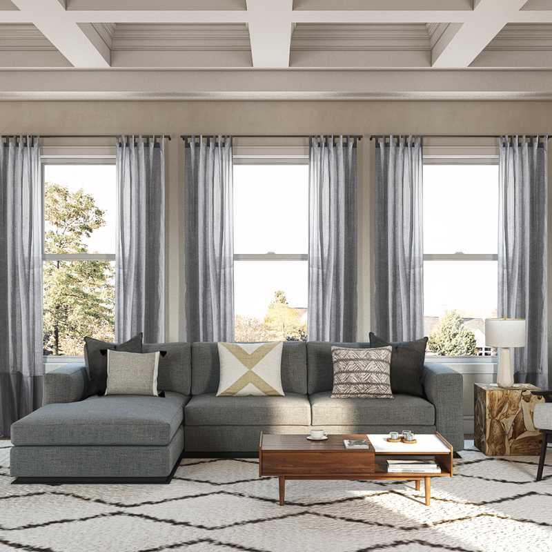 Modern, Minimal Living Room Design by Havenly Interior Designer Rania