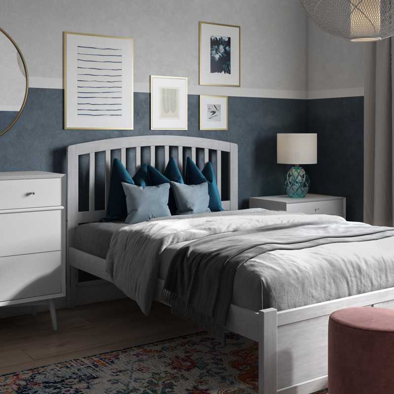 Modern, Eclectic, Glam, Global Bedroom Design by Havenly Interior Designer Lilly