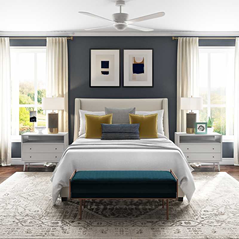 Classic, Eclectic, Transitional Bedroom Design by Havenly Interior Designer Natalie