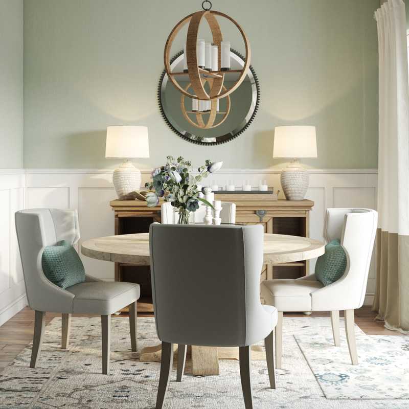 Contemporary, Coastal, Industrial, Farmhouse Dining Room Design by Havenly Interior Designer Melisa