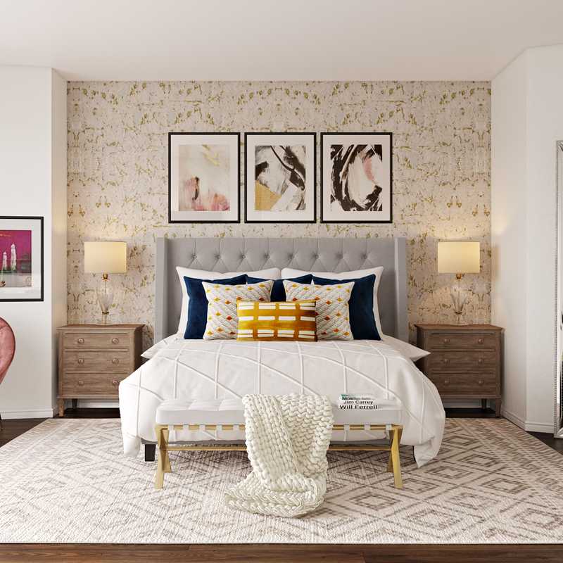 Glam, Global Bedroom Design by Havenly Interior Designer Cathrine