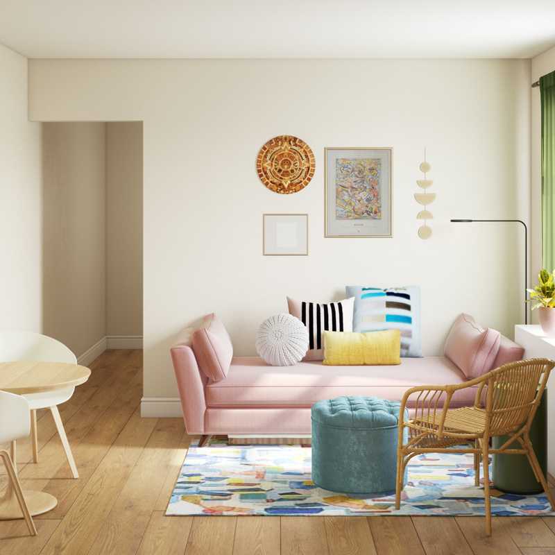 Eclectic, Bohemian, Global, Midcentury Modern, Scandinavian Living Room Design by Havenly Interior Designer Julieta