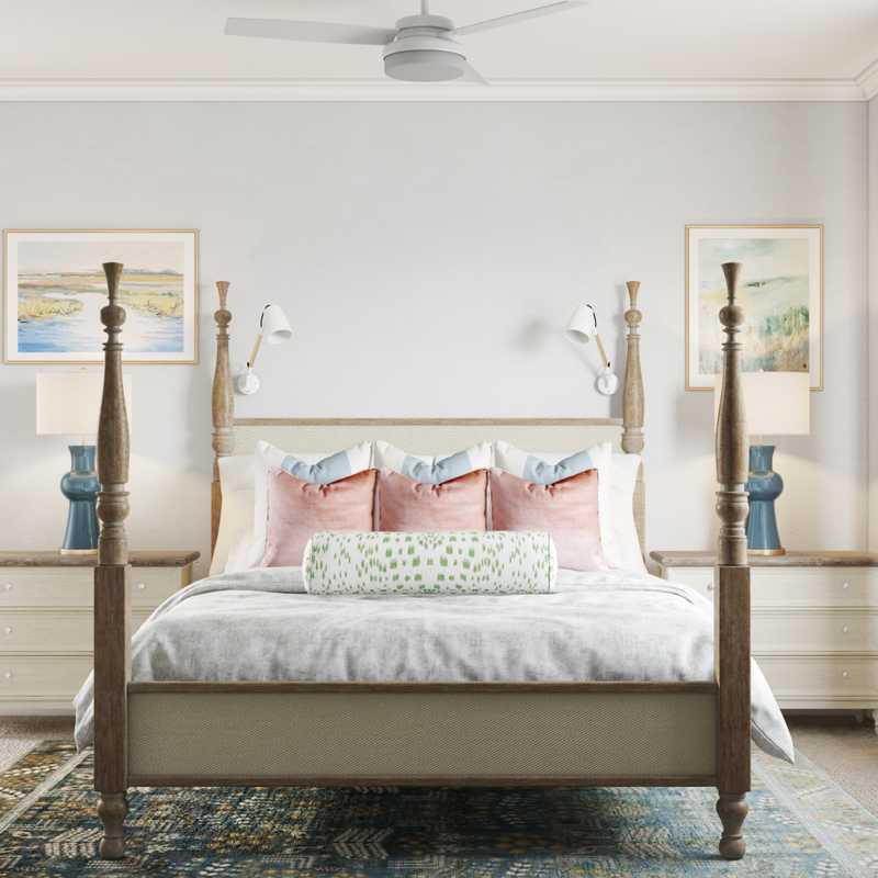 Classic, Preppy Bedroom Design by Havenly Interior Designer Tracie
