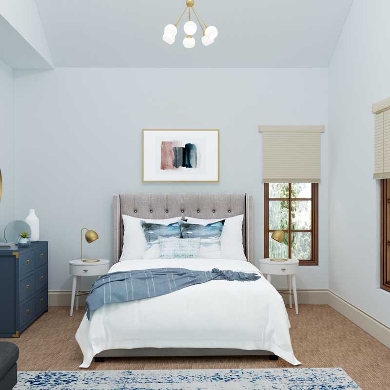 Eclectic, Midcentury Modern Bedroom Design by Havenly Interior Designer Erin