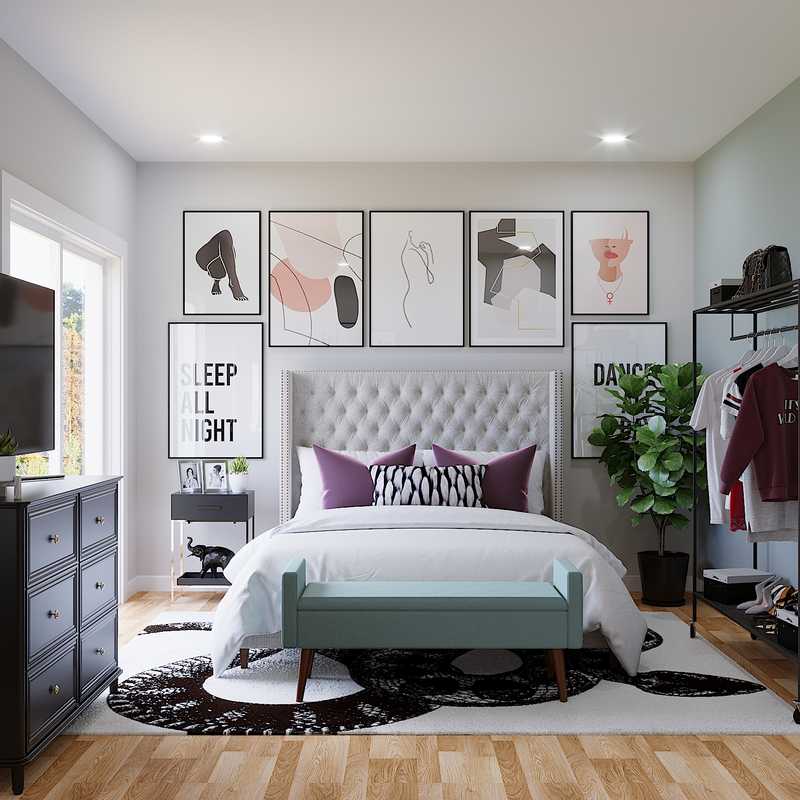 Modern, Eclectic, Glam Bedroom Design by Havenly Interior Designer Marie